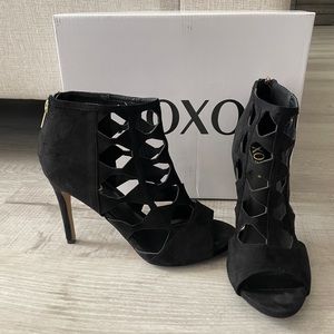 XOXO. Women’s Black Heels Sandals sz 9